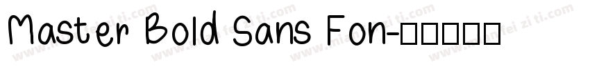 Master Bold Sans Fon字体转换